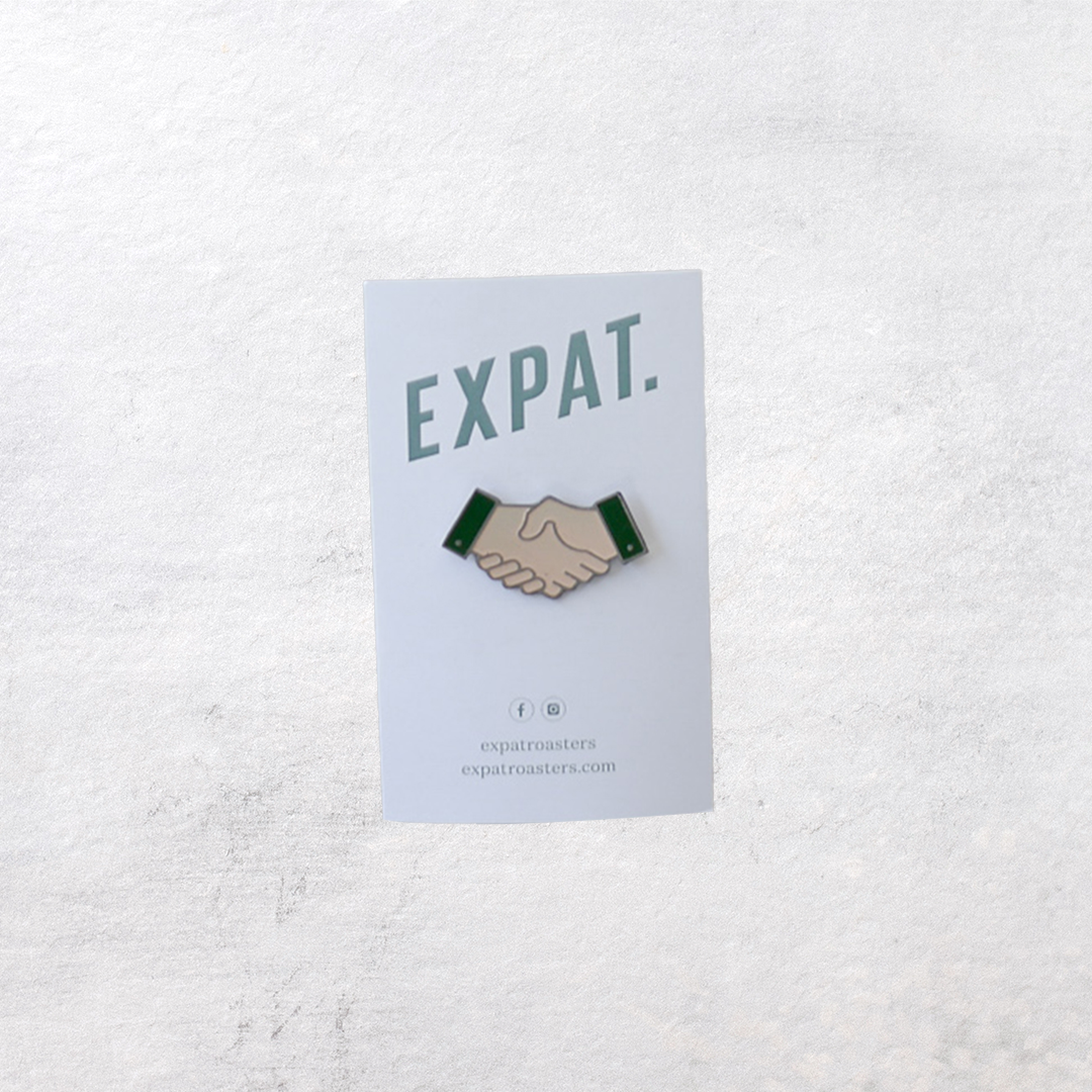 Hand Shake Enamel Pin Badge – Expat. Roasters | AU